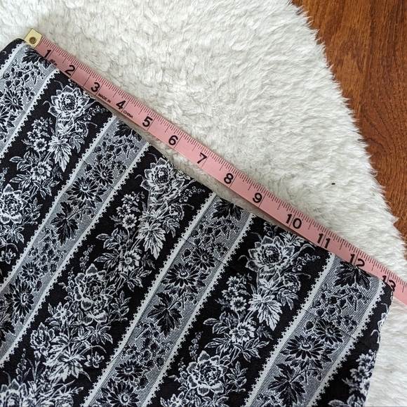 Club MONACO floral print black and white trouser pants xs - Picture 7 of 13
